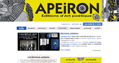 Desktop Screenshot of editionsapeiron.com